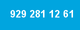 929 281 12 61 929 281 12 61
